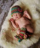 conjunto touca e polaina